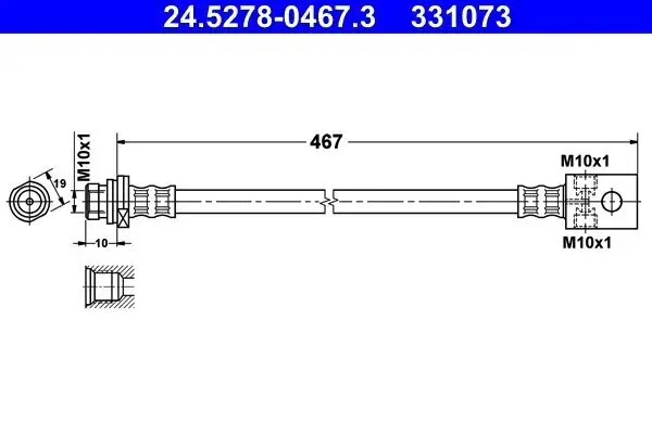 Bremsschlauch ATE 24.5278-0467.3