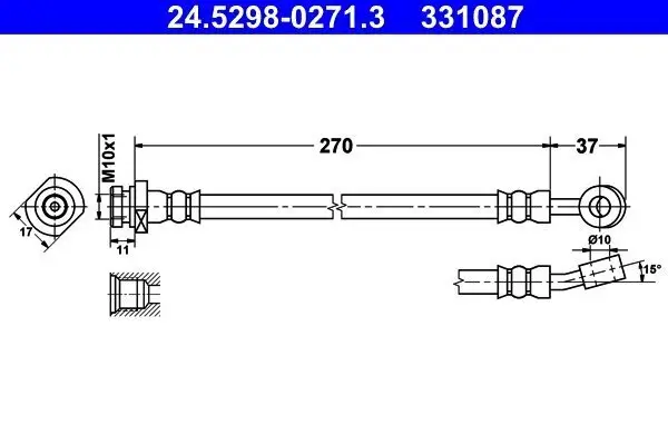 Bremsschlauch ATE 24.5298-0271.3