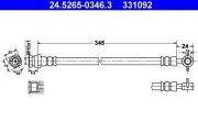 Bremsschlauch ATE 24.5265-0346.3