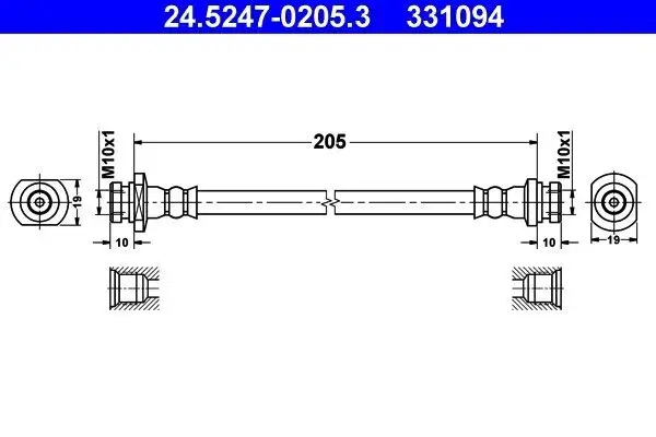 Bremsschlauch ATE 24.5247-0205.3