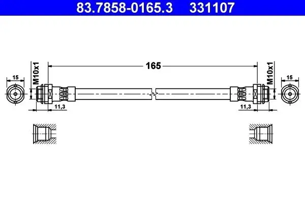 Bremsschlauch ATE 83.7858-0165.3