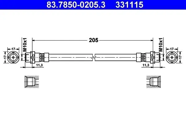 Bremsschlauch ATE 83.7850-0205.3