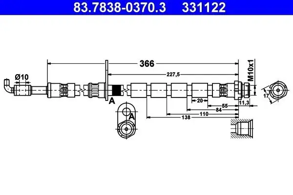 Bremsschlauch ATE 83.7838-0370.3