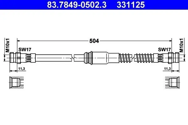 Bremsschlauch ATE 83.7849-0502.3