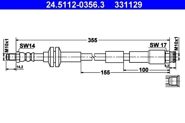 Bremsschlauch ATE 24.5112-0356.3