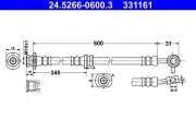 Bremsschlauch Vorderachse links ATE 24.5266-0600.3