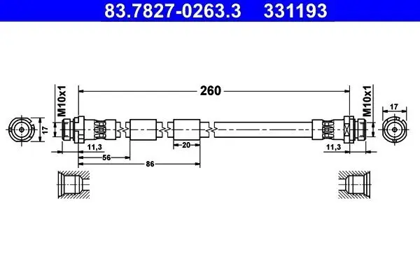 Bremsschlauch ATE 83.7827-0263.3