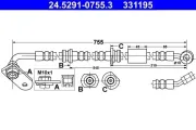 Bremsschlauch Vorderachse rechts ATE 24.5291-0755.3