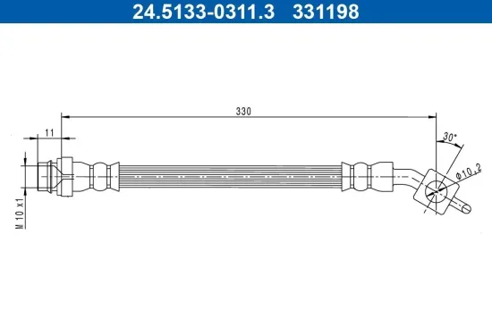 Bremsschlauch ATE 24.5133-0311.3 Bild Bremsschlauch ATE 24.5133-0311.3