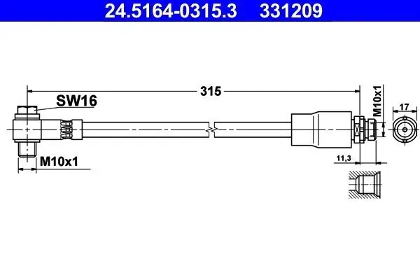 Bremsschlauch ATE 24.5164-0315.3
