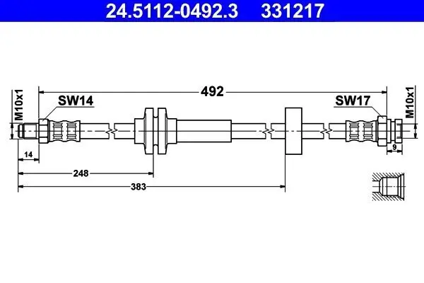 Bremsschlauch ATE 24.5112-0492.3