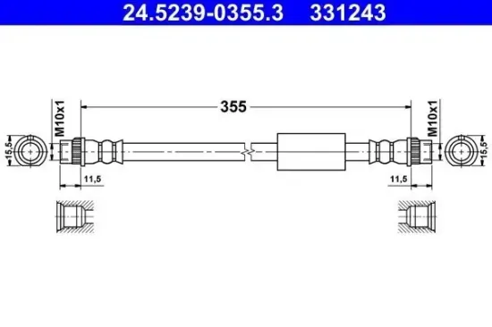 Bremsschlauch ATE 24.5239-0355.3 Bild Bremsschlauch ATE 24.5239-0355.3