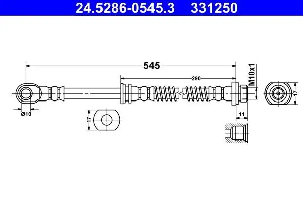 Bremsschlauch Vorderachse ATE 24.5286-0545.3