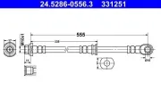 Bremsschlauch Hinterachse ATE 24.5286-0556.3