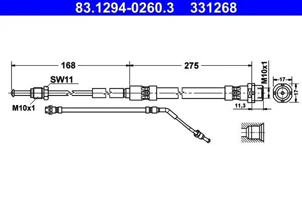 Bremsschlauch ATE 83.1294-0260.3