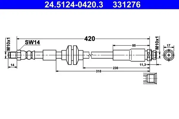 Bremsschlauch ATE 24.5124-0420.3