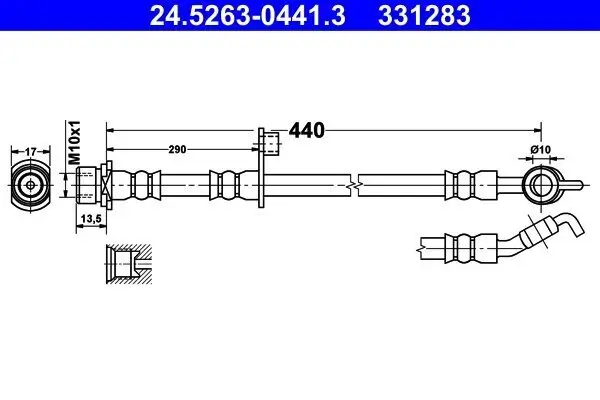 Bremsschlauch ATE 24.5263-0441.3
