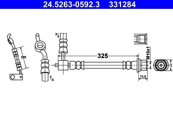 Bremsschlauch ATE 24.5263-0592.3