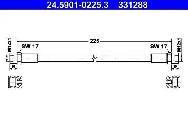 Kupplungsschlauch ATE 24.5901-0225.3