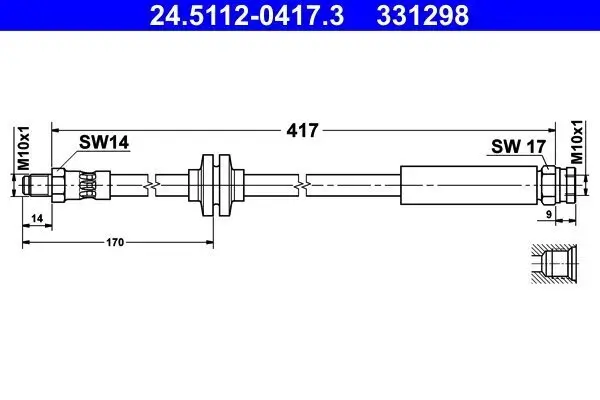 Bremsschlauch ATE 24.5112-0417.3