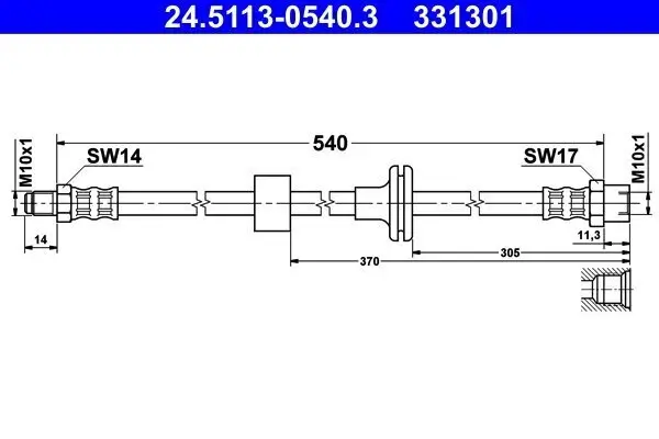 Bremsschlauch ATE 24.5113-0540.3