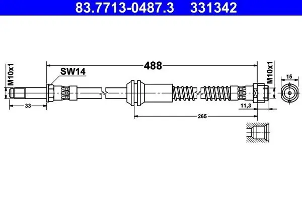 Bremsschlauch ATE 83.7713-0487.3