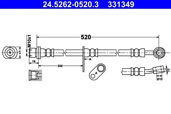 Bremsschlauch ATE 24.5262-0520.3