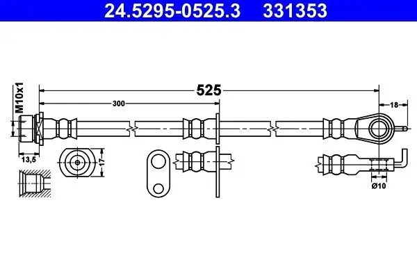 Bremsschlauch ATE 24.5295-0525.3