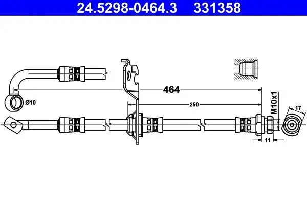 Bremsschlauch ATE 24.5298-0464.3