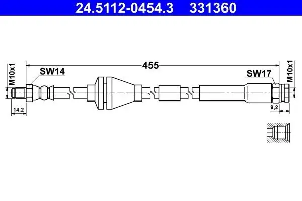 Bremsschlauch ATE 24.5112-0454.3