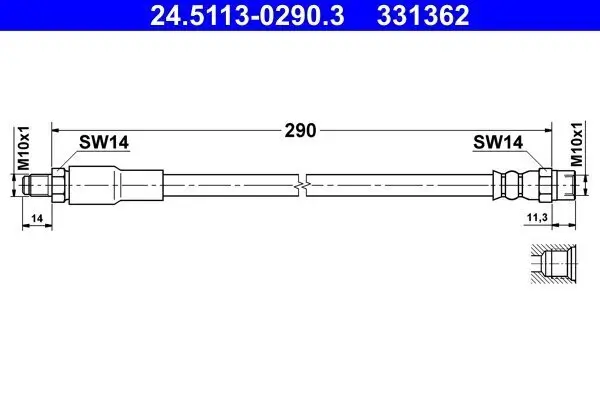 Bremsschlauch ATE 24.5113-0290.3