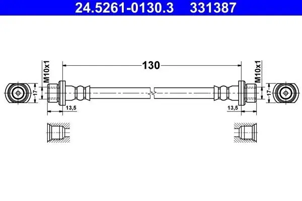 Bremsschlauch ATE 24.5261-0130.3