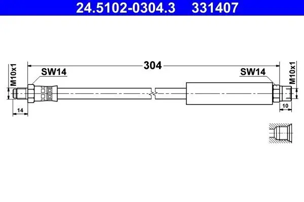Bremsschlauch ATE 24.5102-0304.3