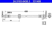 Bremsschlauch Vorderachse ATE 24.5103-0430.3