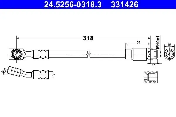 Bremsschlauch ATE 24.5256-0318.3