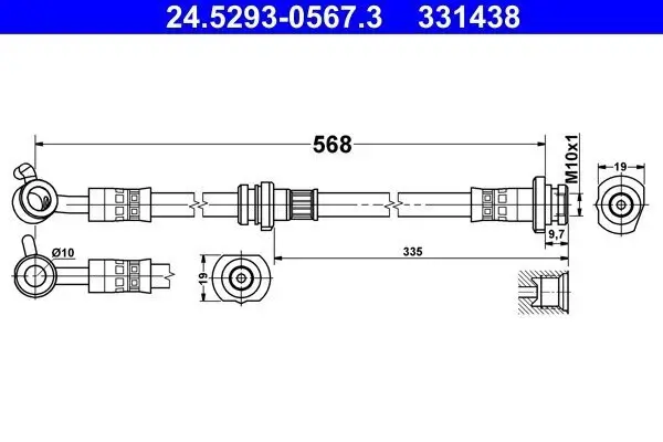 Bremsschlauch ATE 24.5293-0567.3