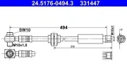 Bremsschlauch ATE 24.5176-0494.3