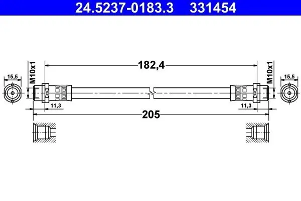 Bremsschlauch ATE 24.5237-0183.3