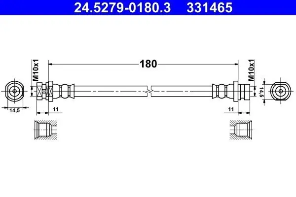 Bremsschlauch ATE 24.5279-0180.3