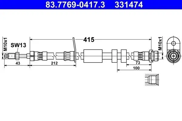 Bremsschlauch ATE 83.7769-0417.3