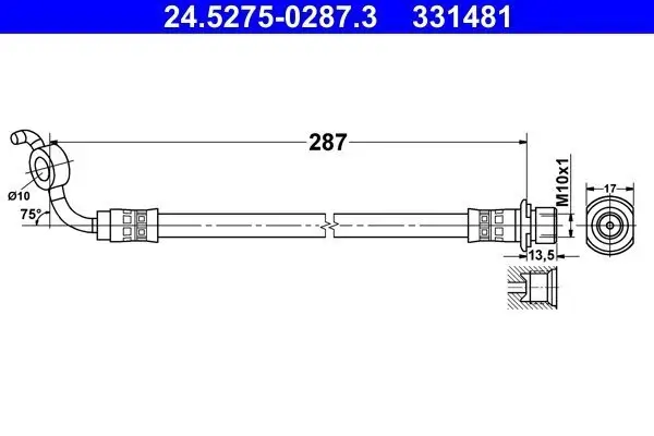 Bremsschlauch ATE 24.5275-0287.3