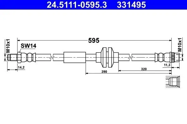 Bremsschlauch ATE 24.5111-0595.3