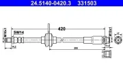 Bremsschlauch ATE 24.5140-0420.3