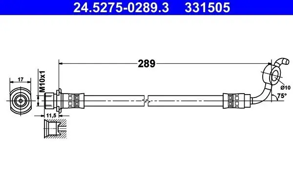 Bremsschlauch ATE 24.5275-0289.3