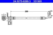 Bremsschlauch Hinterachse rechts ATE 24.5275-0289.3