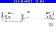 Bremsschlauch Vorderachse ATE 24.5169-0480.3