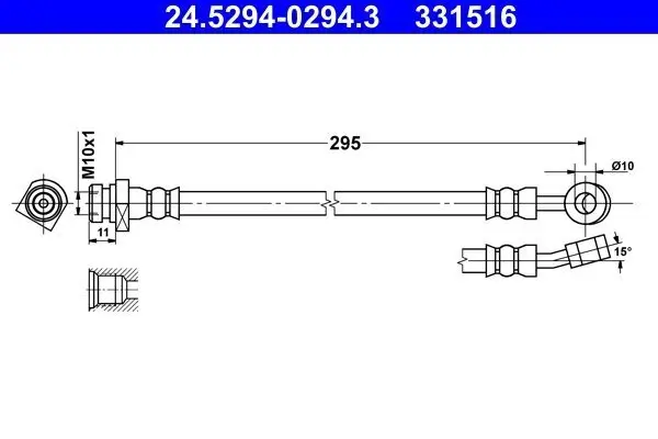 Bremsschlauch ATE 24.5294-0294.3