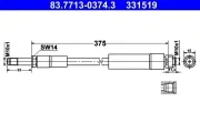 Bremsschlauch Hinterachse ATE 83.7713-0374.3