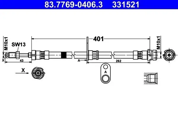 Bremsschlauch ATE 83.7769-0406.3