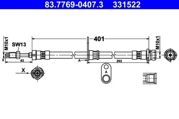 Bremsschlauch ATE 83.7769-0407.3